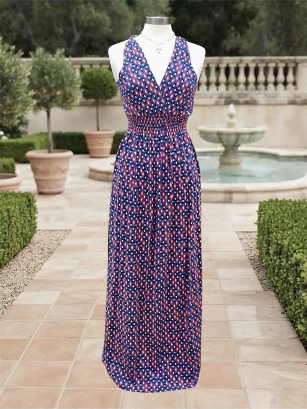 FELICITY & COCO SIZE L MAXI SLEEVELESS DRESS - Picture 5 of 8